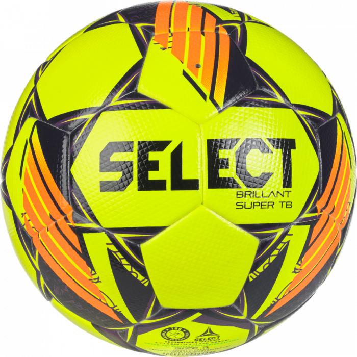 Select - Brillant Super Tb V24 Football - Żółty fluorescencyjny & orange